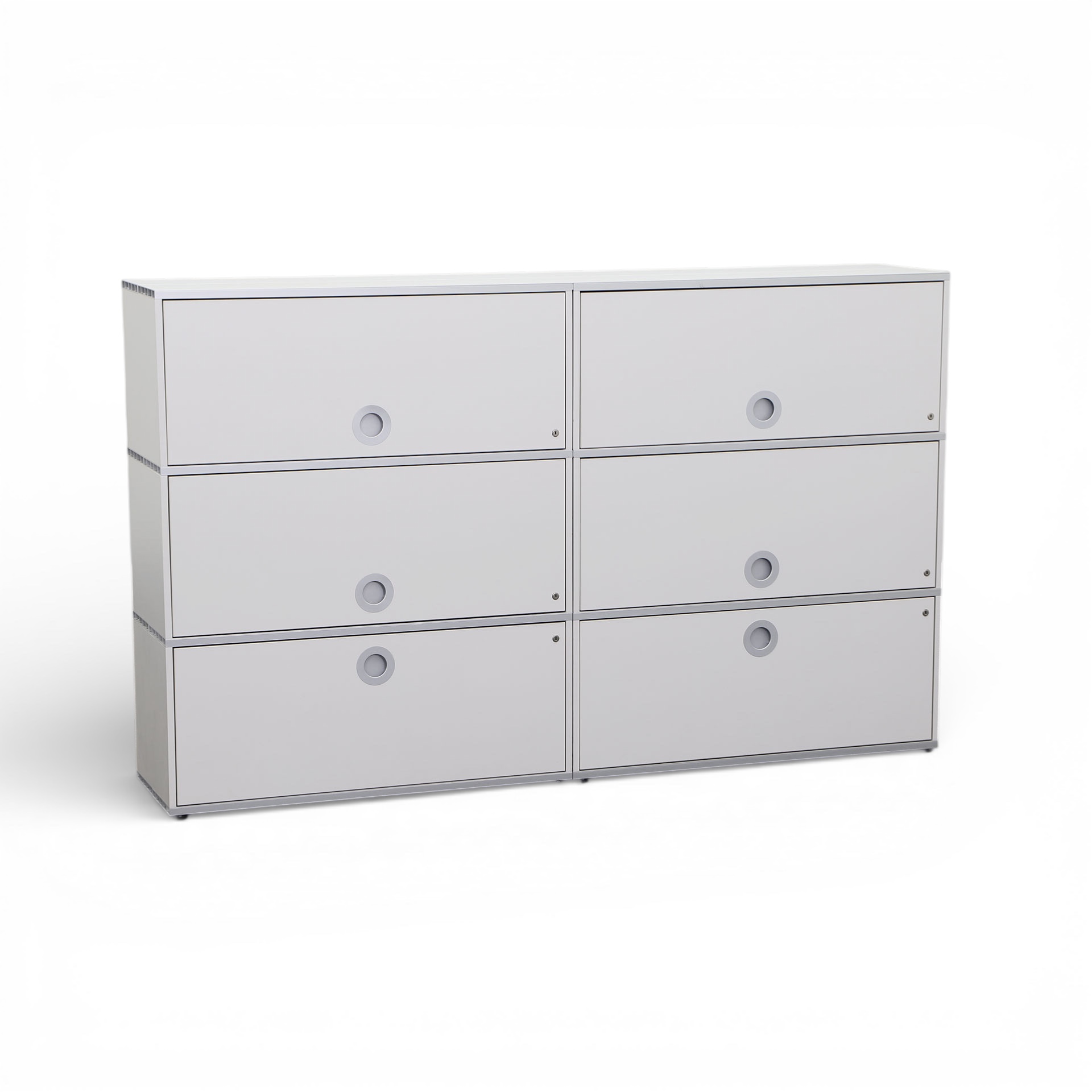 Highboard Denz D3 200.0 x 40.0 cm, Weiss, Normal gebraucht - Ideal für zeitloses Design