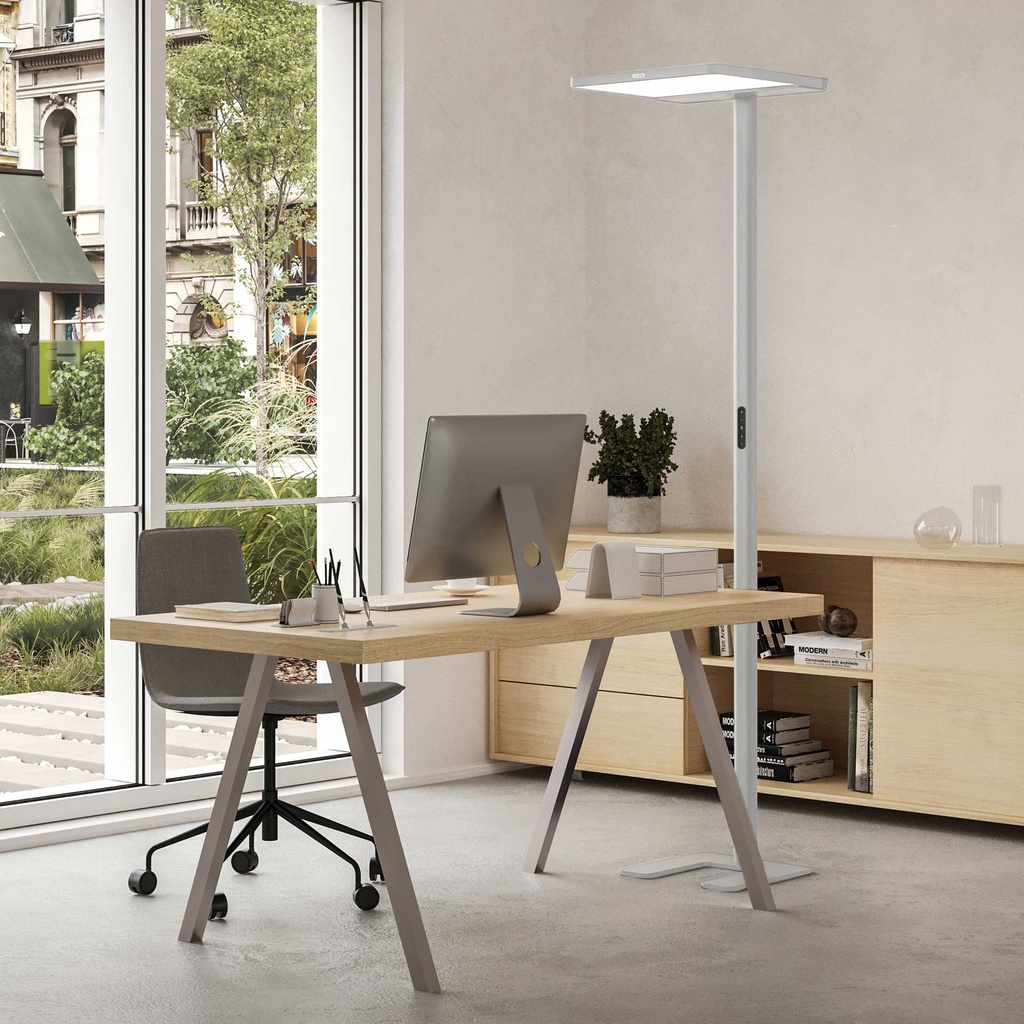 LED Stehlampe Tradingzone Adapt-F1 Desk Side, Weiss, Neu, Professionelle Bürobeleuchtung
