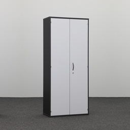 Flügeltürschrank Elan Euroffice mit runder Kante und silbernen Scharnieren (Normal gebraucht, mit Schlüssel)