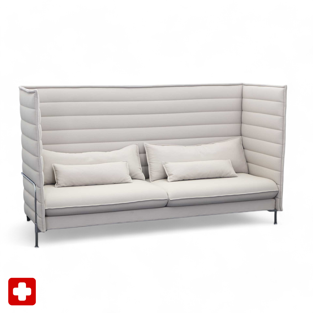 Lounge Sofa Vitra Alcove Highback (Crème, Gut)