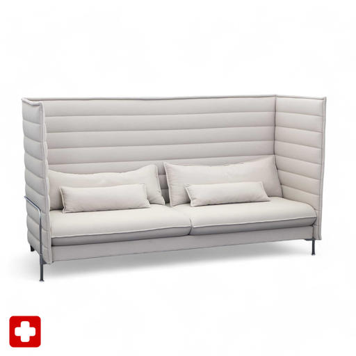 Lounge Sofa Vitra Alcove Highback (Crème, Gut)