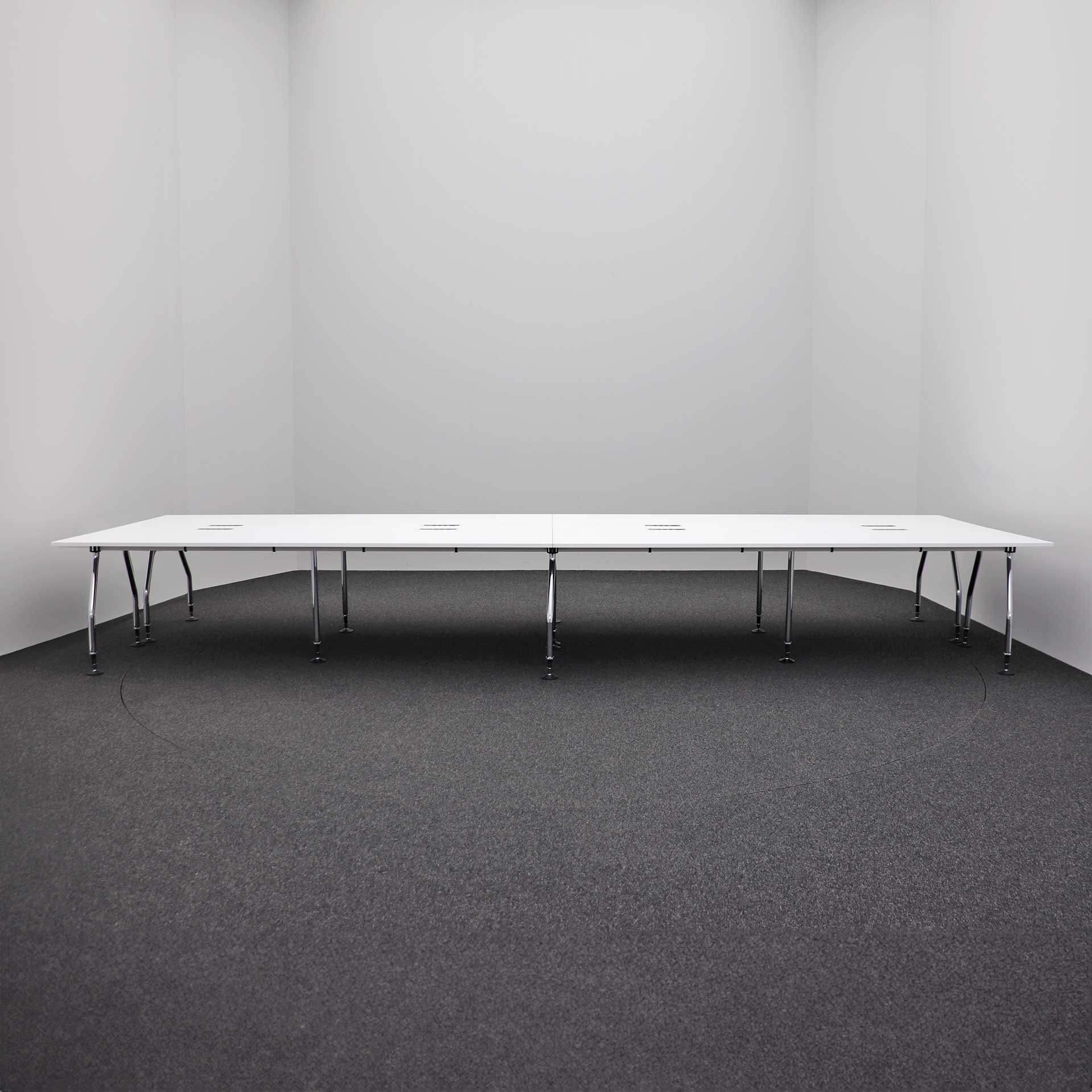 Ergonomique 8er Bench Echo Lugano 550x170 cm, Blanc/Blanc, Normalement utilisé, Pupitre - idéal pour le bureau ou la maison