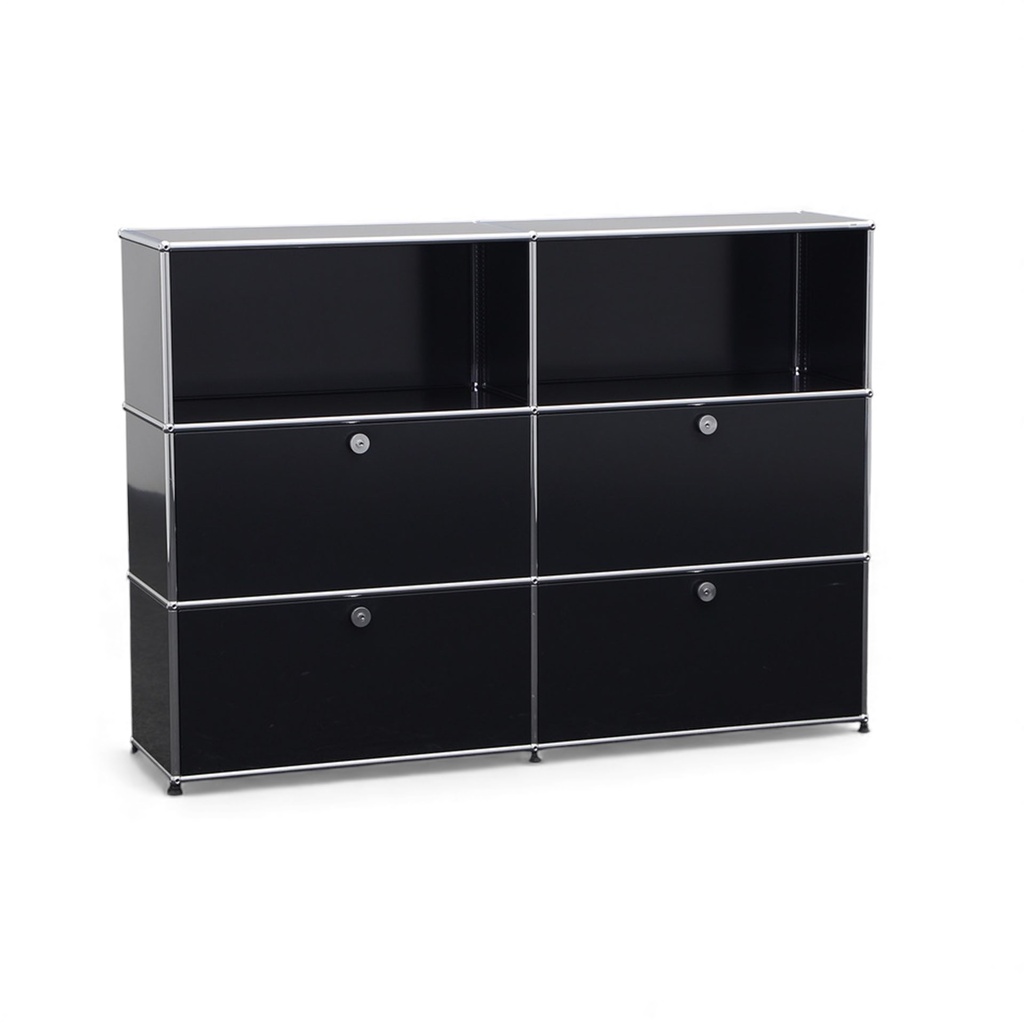 Highboard USM Haller (Schwarz, Normal gebraucht, mit Schlüssel)