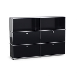 Highboard USM Haller (Schwarz, Normal gebraucht, ohne Schlüssel)
