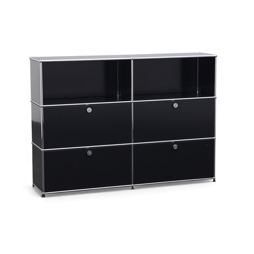 Highboard USM Haller (Schwarz, Normal gebraucht, ohne Schlüssel)