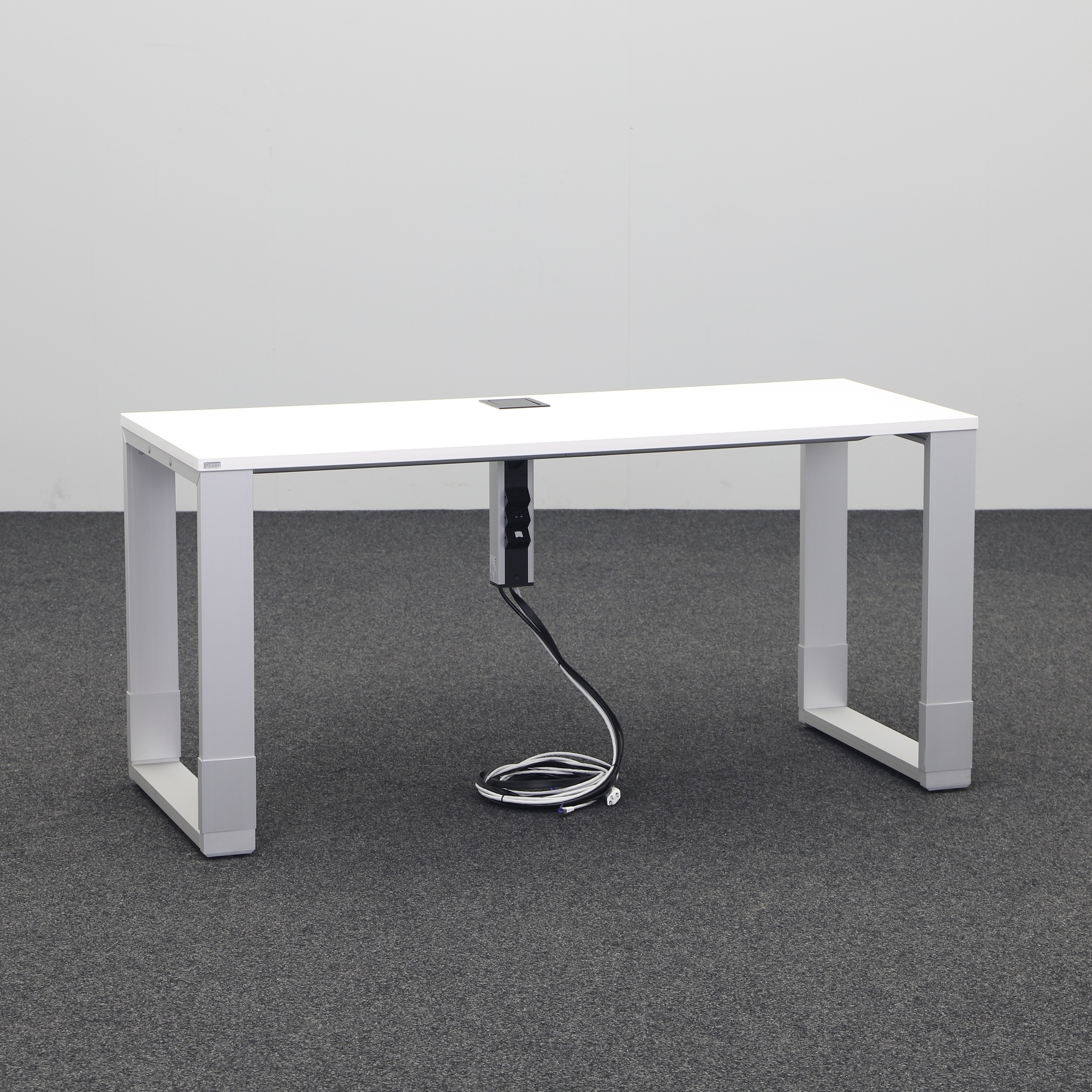 Konferenztisch Klain 150x60 cm, Weiss/Silbergrau, Rechteckig, Gut, Tisch - Hochwertig & langlebig