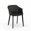 Bistrostühle Nowy Styl Inta Frame mit Sitzkissen (Neu, Schwarz)