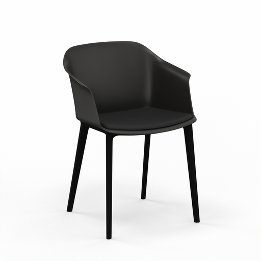 Bistrostühle Nowy Styl Inta Frame mit Sitzkissen (Neu, Schwarz)