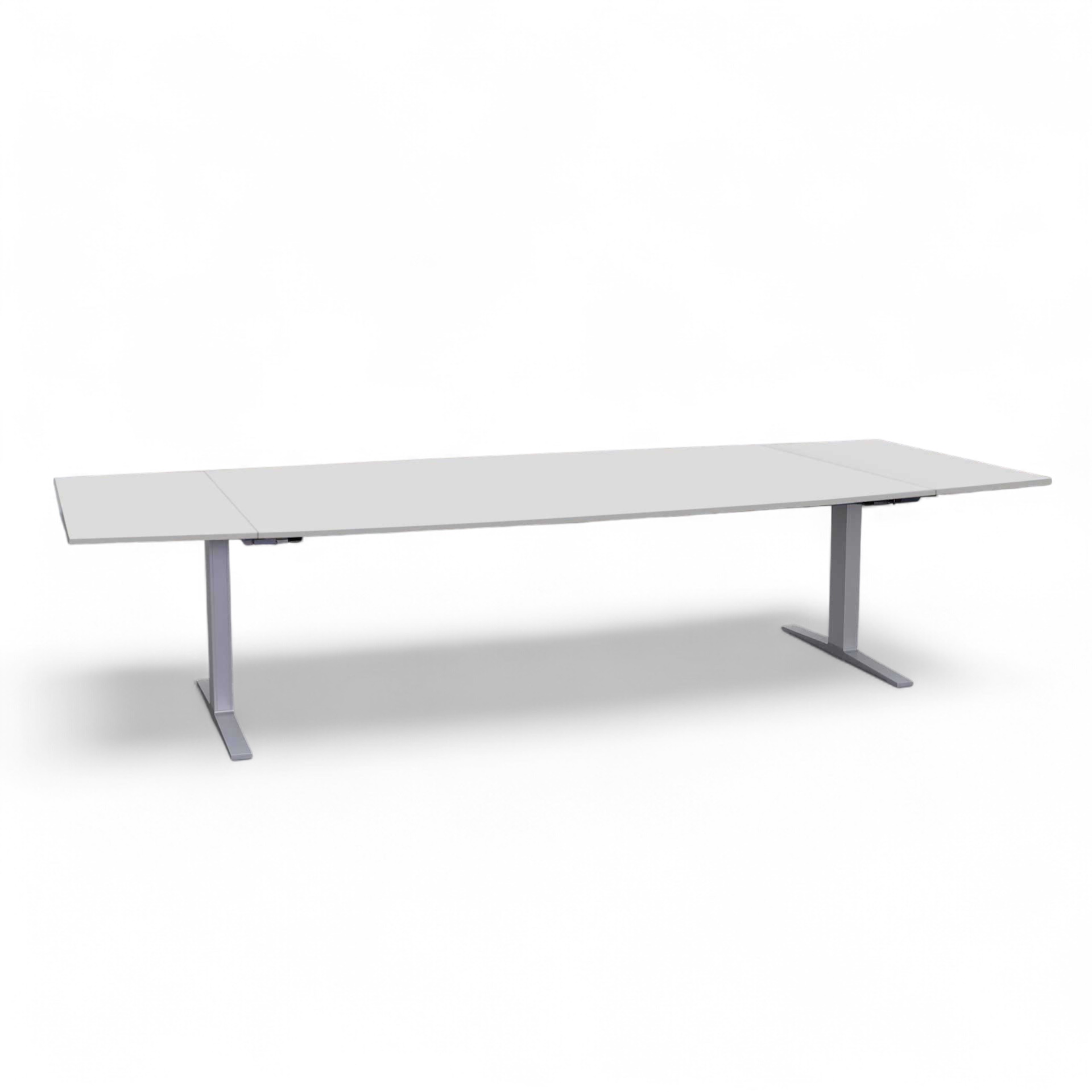 Table de réunion Tradingzone Smartline 300x130 cm, Gris clair/Gris argenté, En forme de bateau, Nouveau, Table - Haute qualité & longue durée de vie