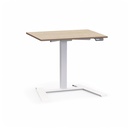 Elektrisch höhenverstellbarer kleiner Schreibtisch Tradingzone Compact Flex (Eiche hell, Neu, Weiss)