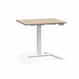 Elektrisch höhenverstellbarer kleiner Schreibtisch Tradingzone Compact Flex (Eiche hell, Neu, Weiss)
