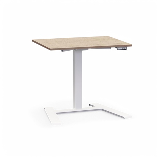 Elektrisch höhenverstellbarer kleiner Schreibtisch Tradingzone Compact Flex (Eiche hell, Neu, Weiss)
