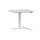 Elektrisch höhenverstellbarer kleiner Schreibtisch Tradingzone Compact Flex (Lichtgrau, Neu, Weiss)