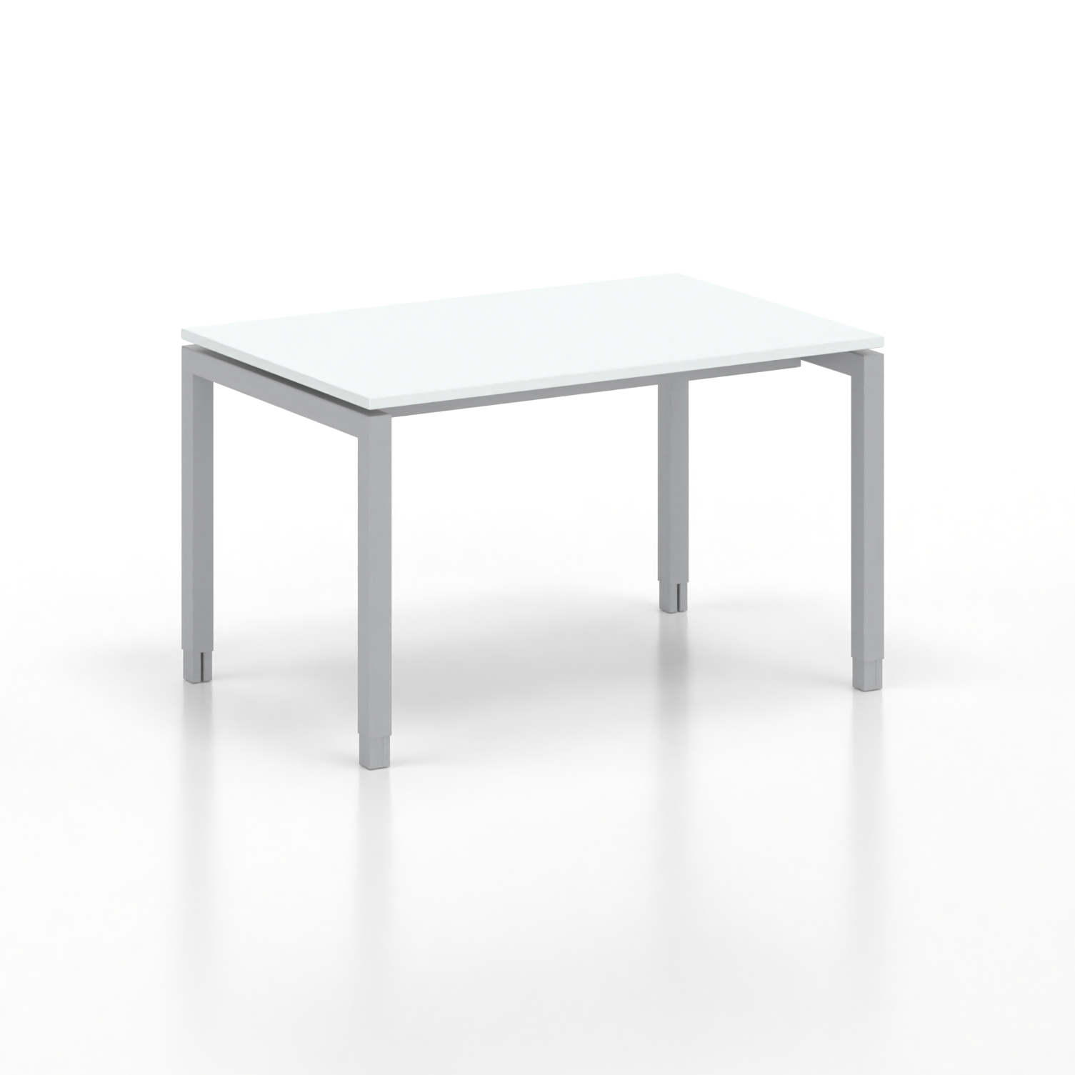 Image of Ergonomischer Schreibtisch Tradingzone GO Swiss 120x80 cm, Weissgrau/Silbergrau, Neu, Tisch - ideal fürs Homeoffice oder Büro