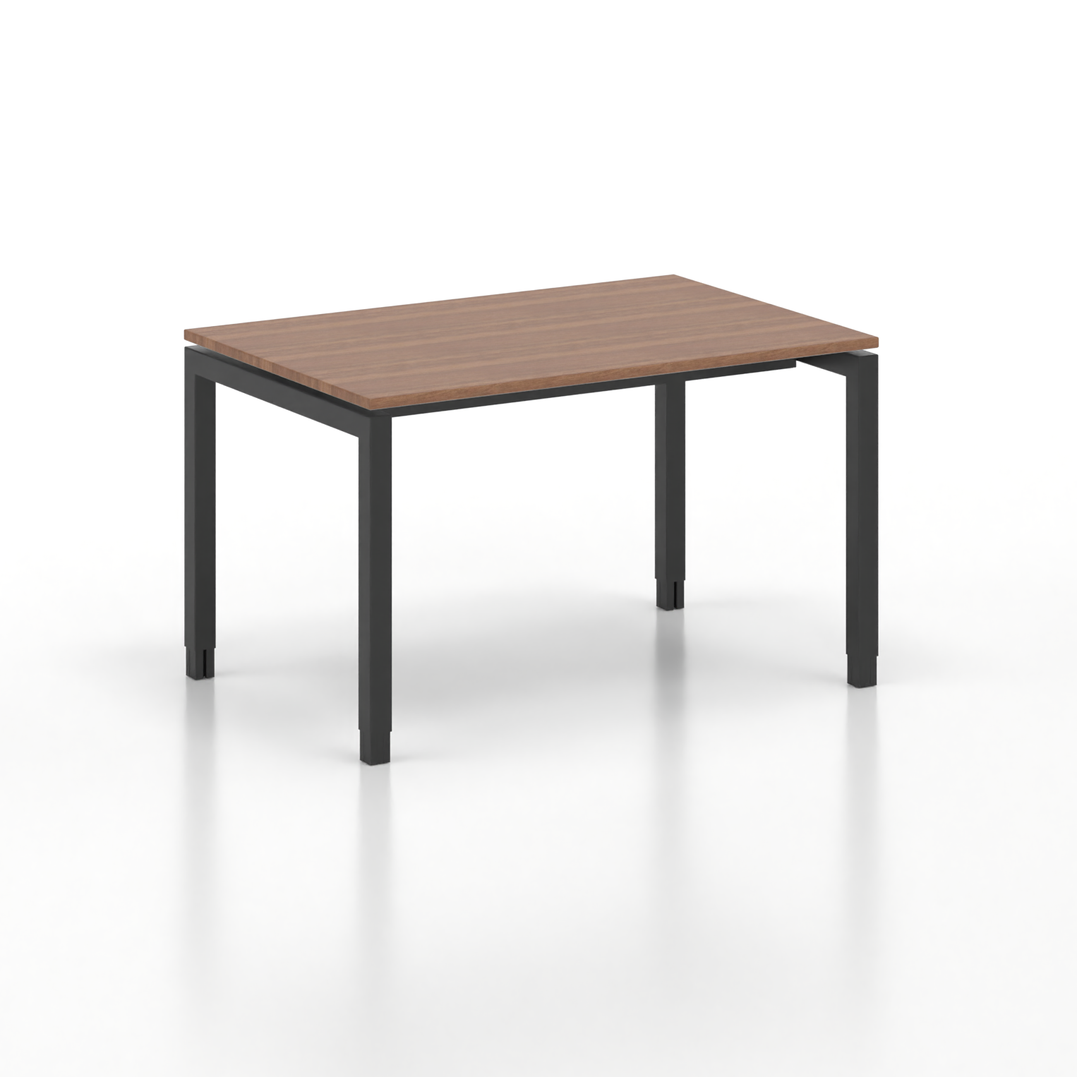 Ergonomischer Schreibtisch Tradingzone GO Swiss 120x80 cm, Nussbaum/Schwarz, Neu, Tisch - ideal fürs Homeoffice oder Büro