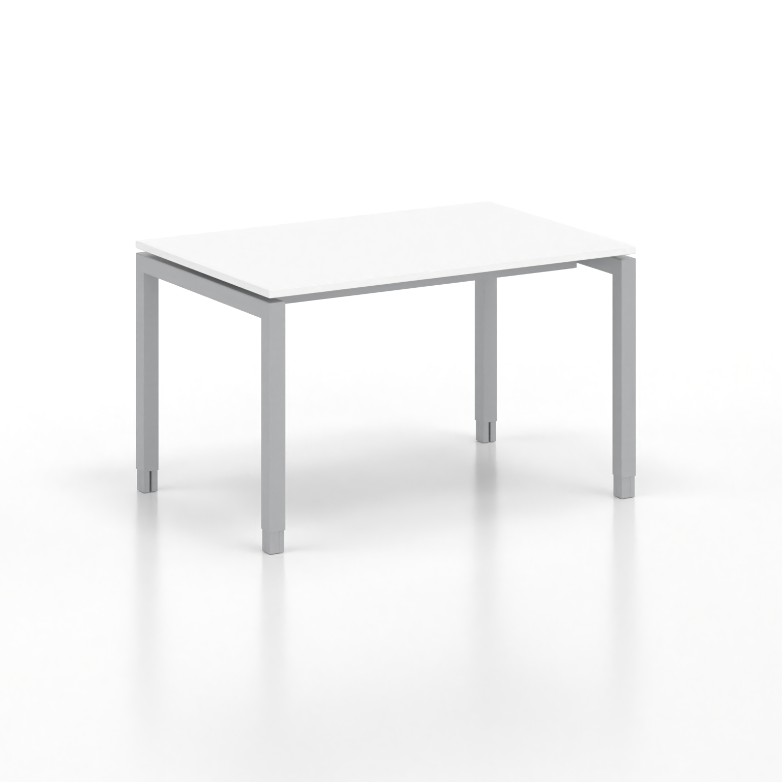 Image of Ergonomischer Schreibtisch Tradingzone GO Swiss 120x80 cm, Weiss/Silbergrau, Neu, Tisch - ideal fürs Homeoffice oder Büro