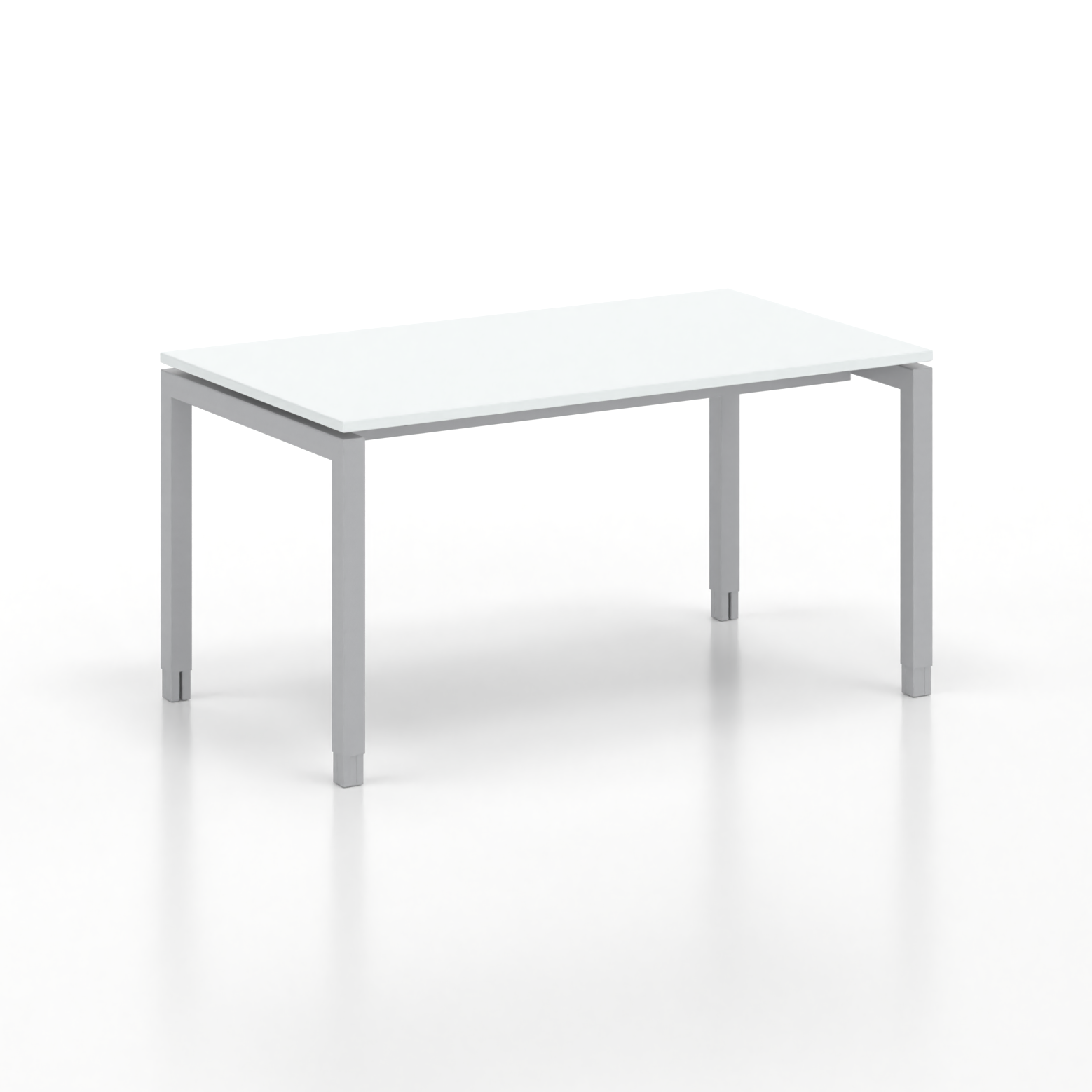 Image of Ergonomischer Schreibtisch Tradingzone GO Swiss 140x80 cm, Weissgrau/Silbergrau, Neu, Tisch - ideal fürs Homeoffice oder Büro