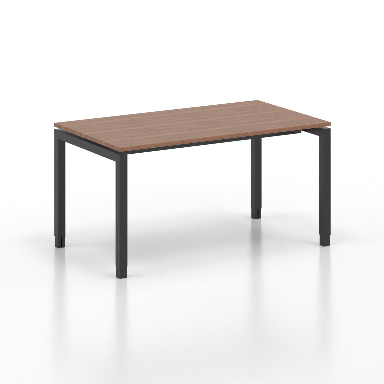Image of Ergonomischer Schreibtisch Tradingzone GO Swiss 140x80 cm, Nussbaum/Schwarz, Neu, Tisch - ideal fürs Homeoffice oder Büro