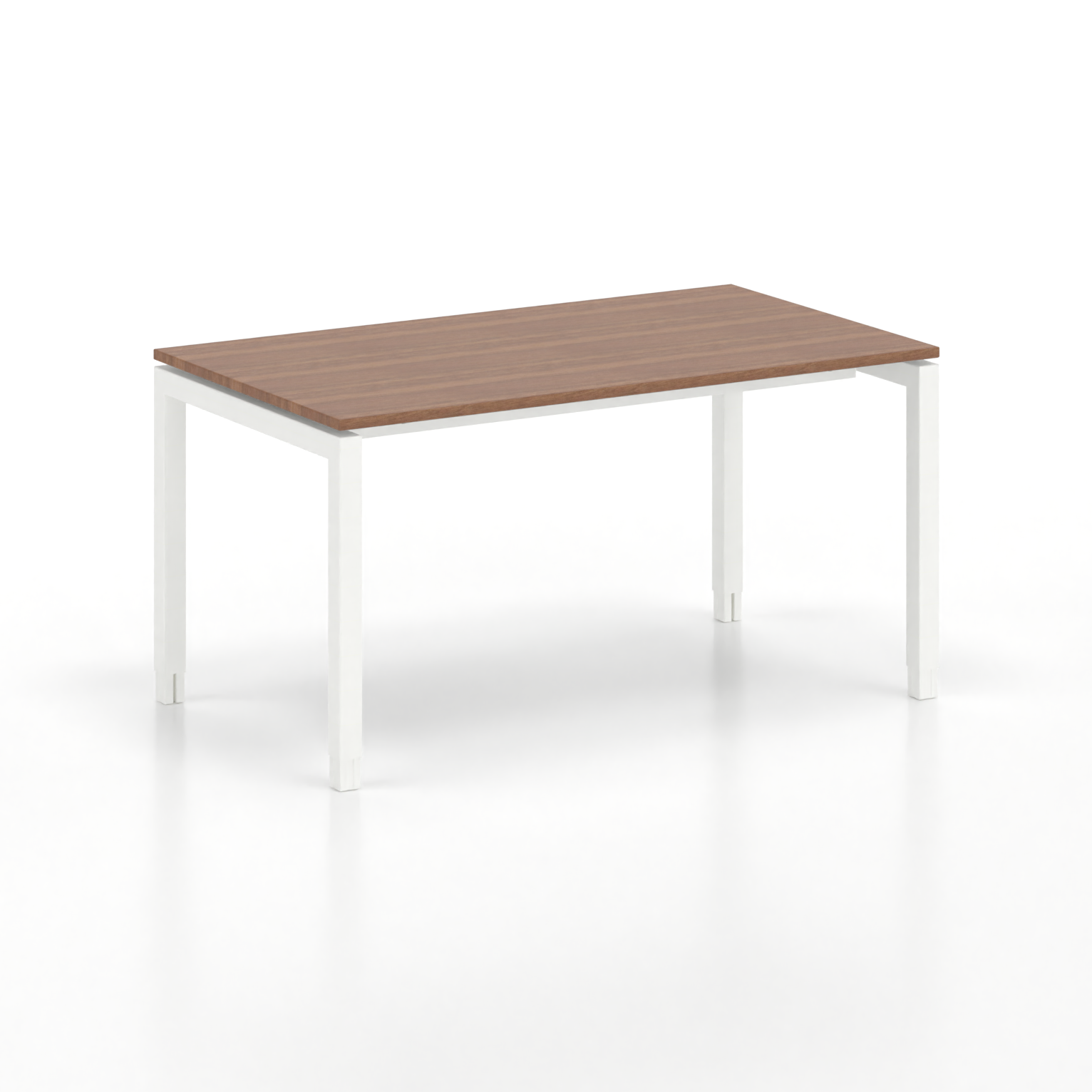 Image of Ergonomischer Schreibtisch Tradingzone GO Swiss 140x80 cm, Nussbaum/Weiss, Neu, Tisch - ideal fürs Homeoffice oder Büro