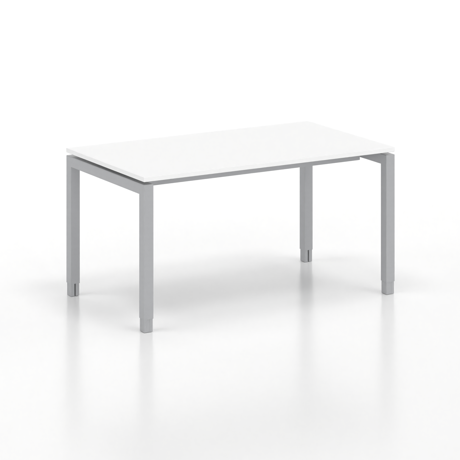 Image of Ergonomischer Schreibtisch Tradingzone GO Swiss 140x80 cm, Weiss/Silbergrau, Neu, Tisch - ideal fürs Homeoffice oder Büro