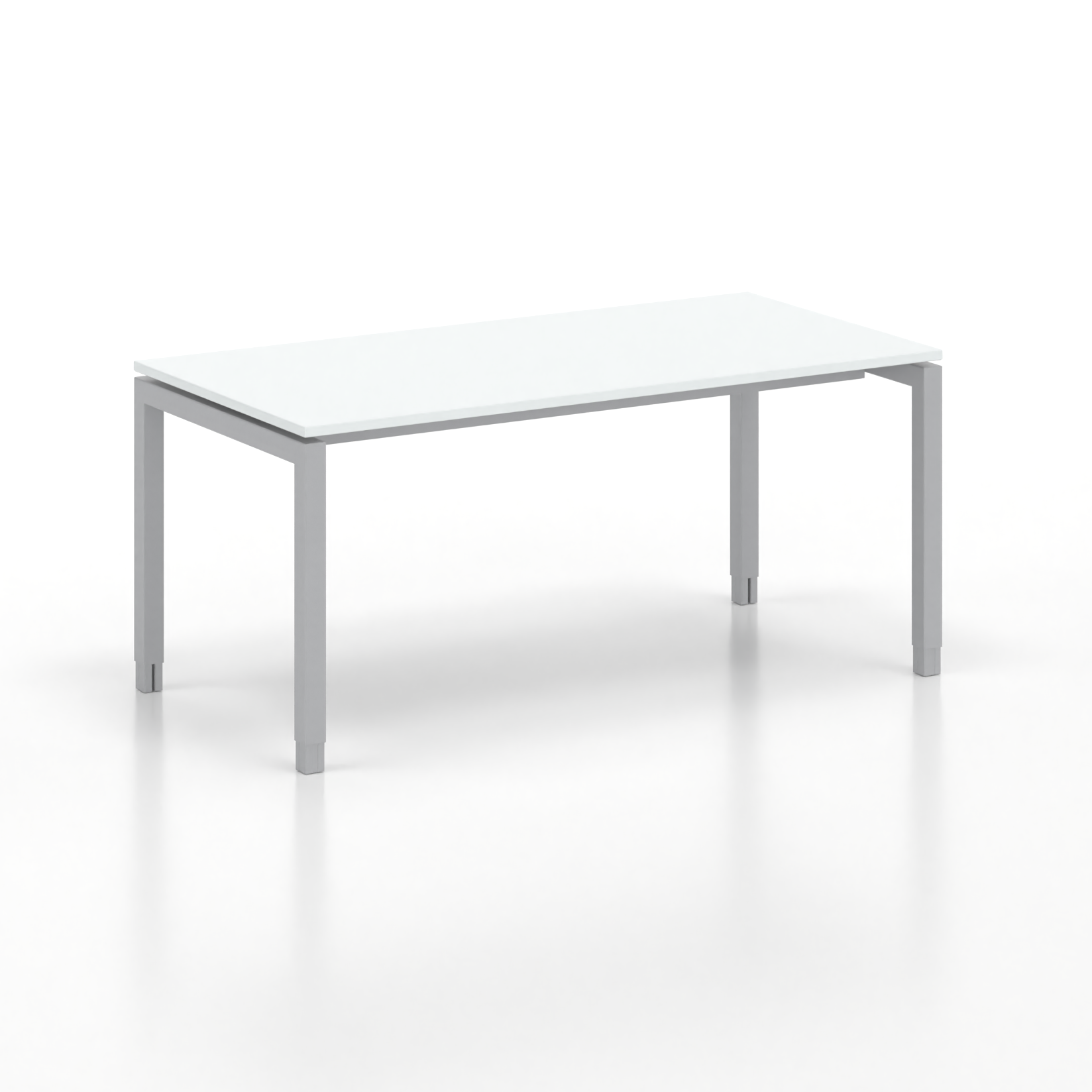 Image of Ergonomischer Schreibtisch Tradingzone GO Swiss 160x80 cm, Weissgrau/Silbergrau, Neu, Tisch - ideal fürs Homeoffice oder Büro