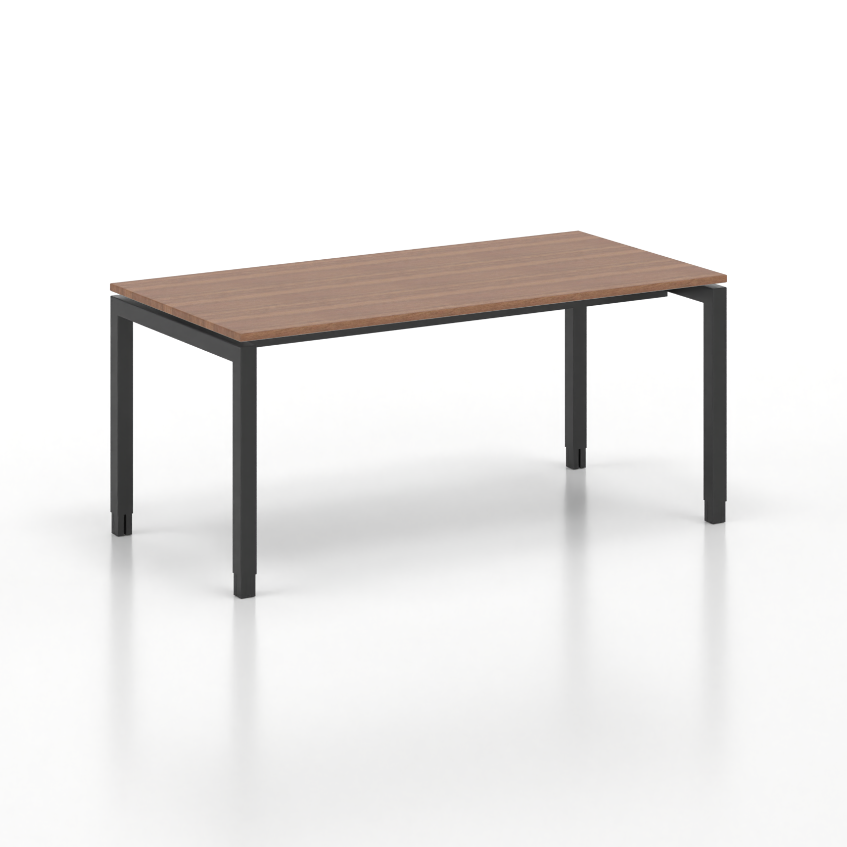 Image of Ergonomischer Schreibtisch Tradingzone GO Swiss 160x80 cm, Nussbaum/Schwarz, Neu, Tisch - ideal fürs Homeoffice oder Büro