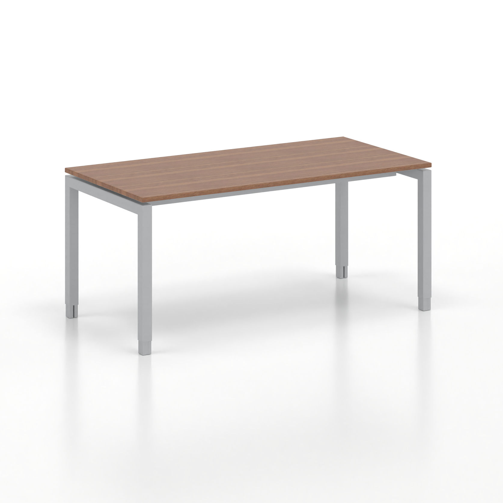 Image of Ergonomischer Schreibtisch Tradingzone GO Swiss 160x80 cm, Nussbaum/Silbergrau, Neu, Tisch - ideal fürs Homeoffice oder Büro
