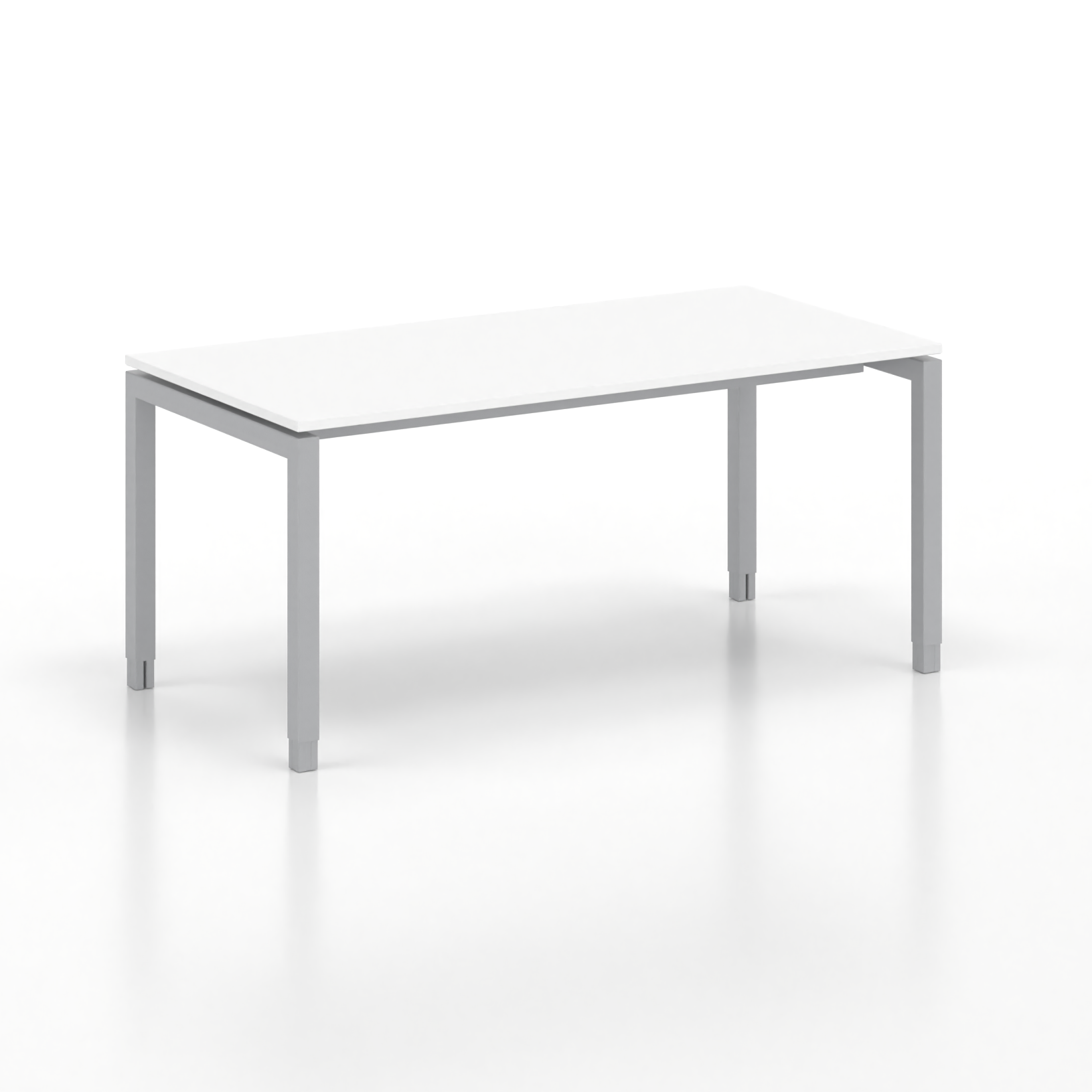 Image of Ergonomischer Schreibtisch Tradingzone GO Swiss 160x80 cm, Weiss/Silbergrau, Neu, Tisch - ideal fürs Homeoffice oder Büro