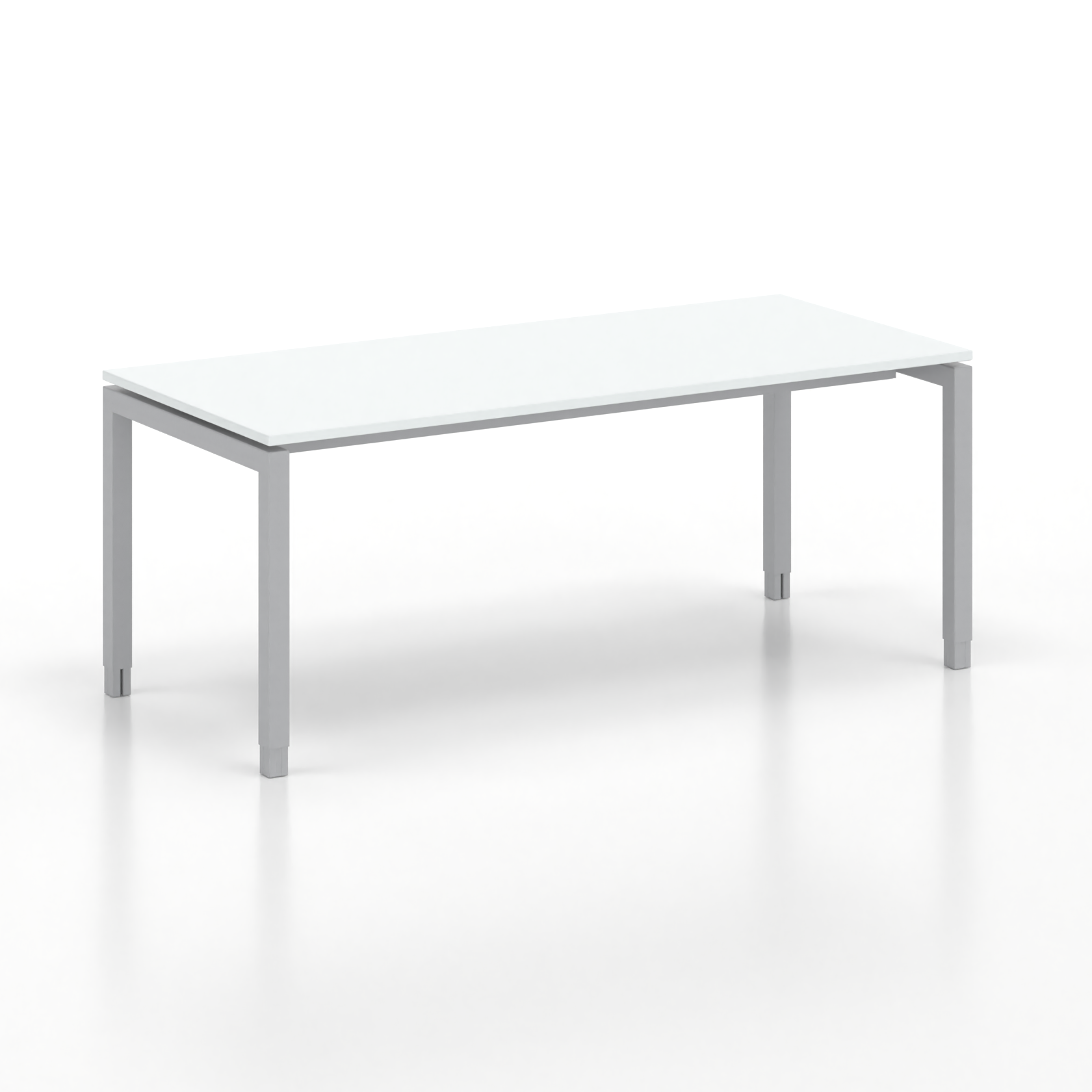 Ergonomischer Schreibtisch Tradingzone GO Swiss 180x80 cm, Weissgrau/Silbergrau, Neu, Tisch - ideal fürs Homeoffice oder Büro