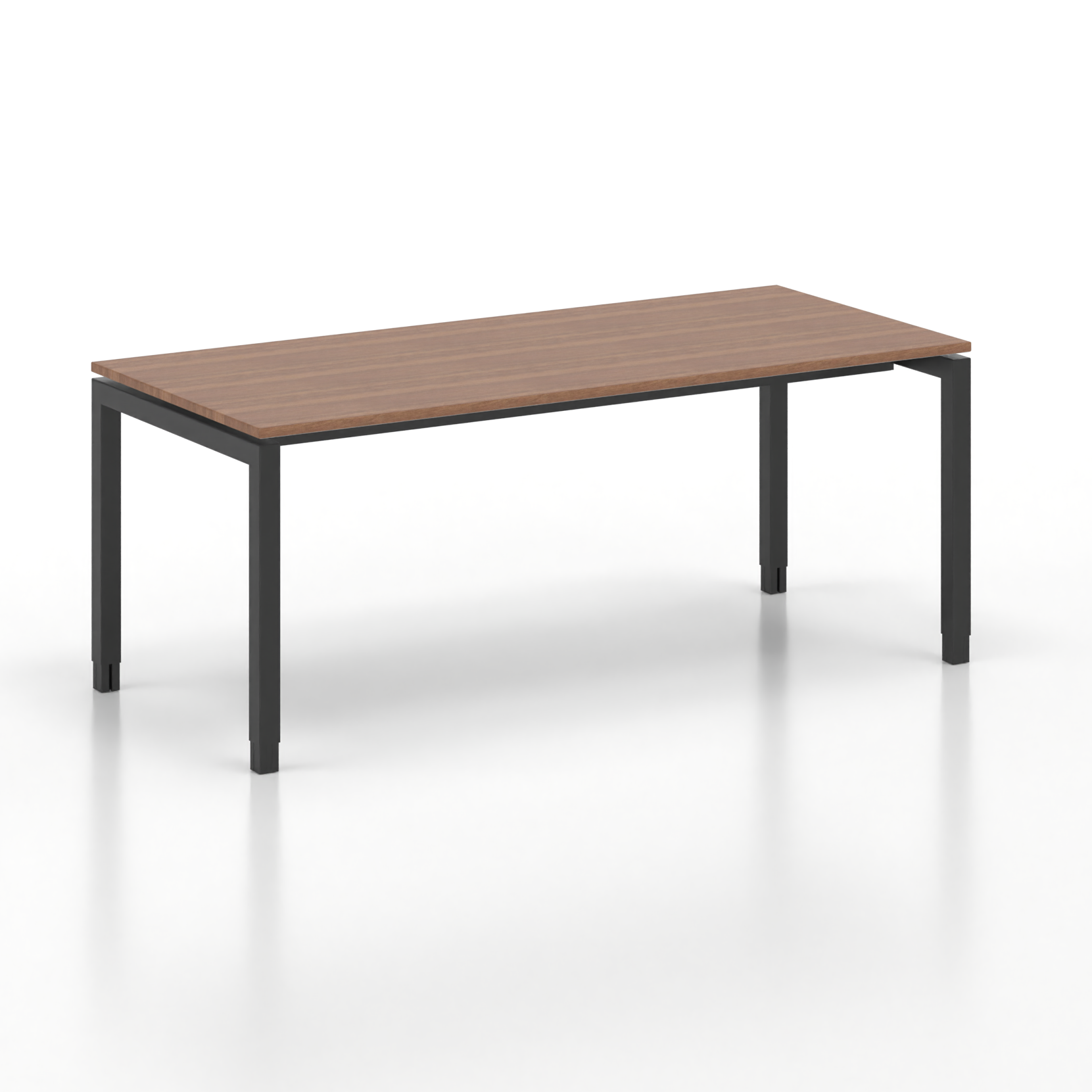Image of Ergonomischer Schreibtisch Tradingzone GO Swiss 180x80 cm, Nussbaum/Schwarz, Neu, Tisch - ideal fürs Homeoffice oder Büro