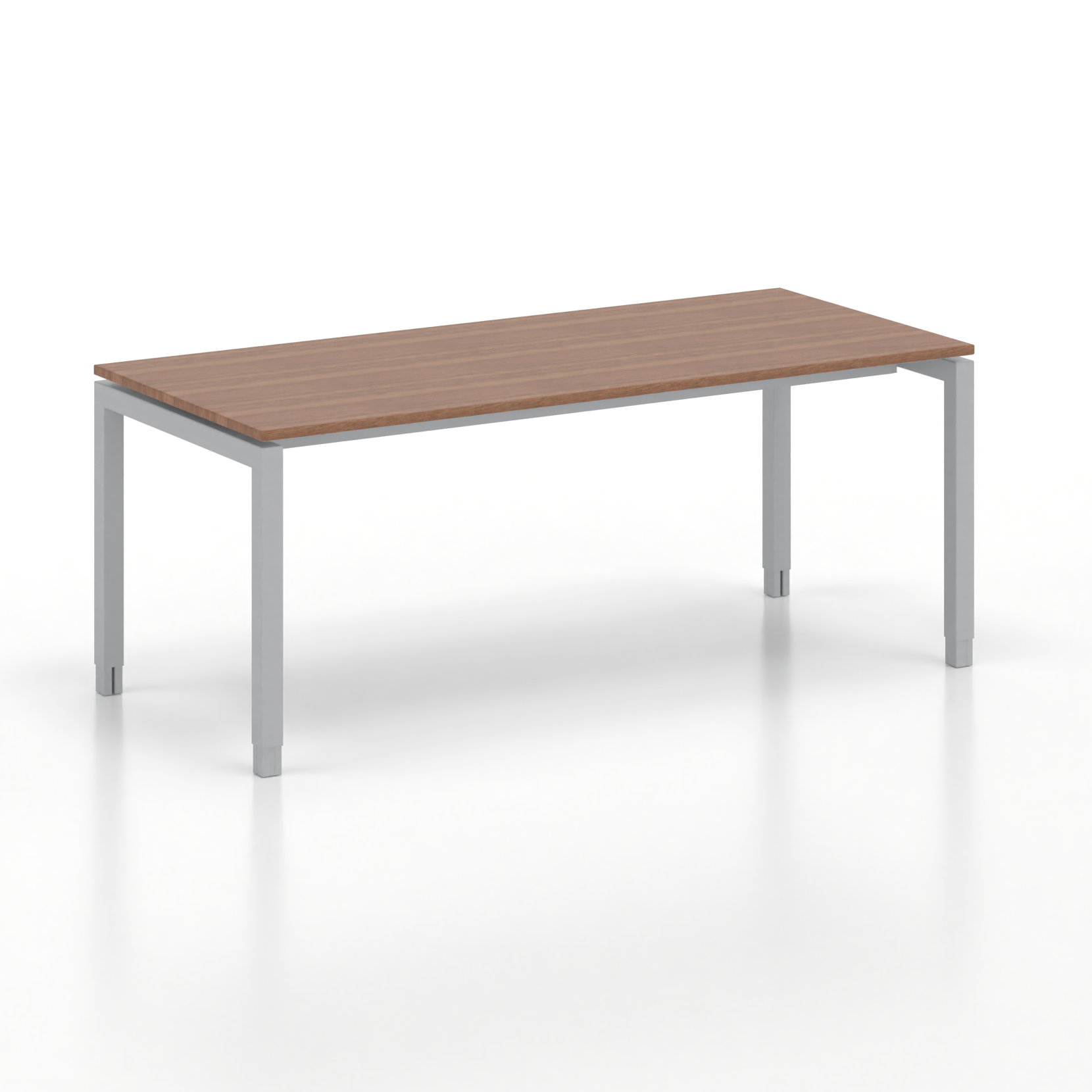 Image of Ergonomischer Schreibtisch Tradingzone GO Swiss 180x80 cm, Nussbaum/Silbergrau, Neu, Tisch - ideal fürs Homeoffice oder Büro