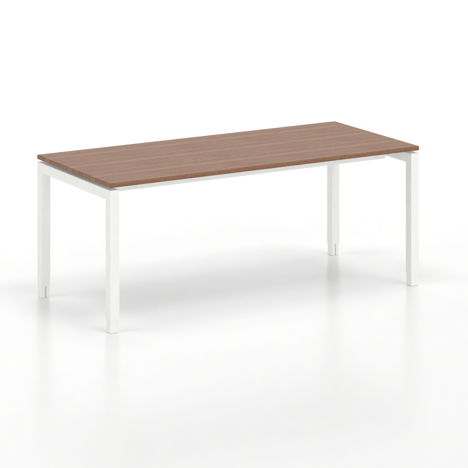 Image of Ergonomischer Schreibtisch Tradingzone GO Swiss 180x80 cm, Nussbaum/Weiss, Neu, Tisch - ideal fürs Homeoffice oder Büro