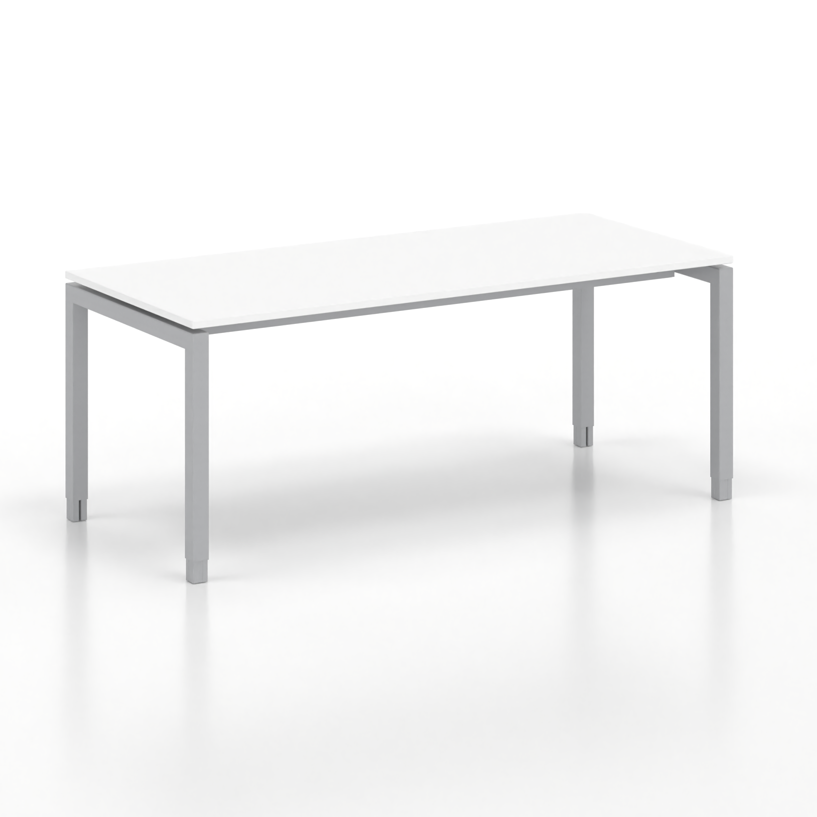 Ergonomischer Schreibtisch Tradingzone GO Swiss 180x80 cm, Weiss/Silbergrau, Neu, Tisch - ideal fürs Homeoffice oder Büro