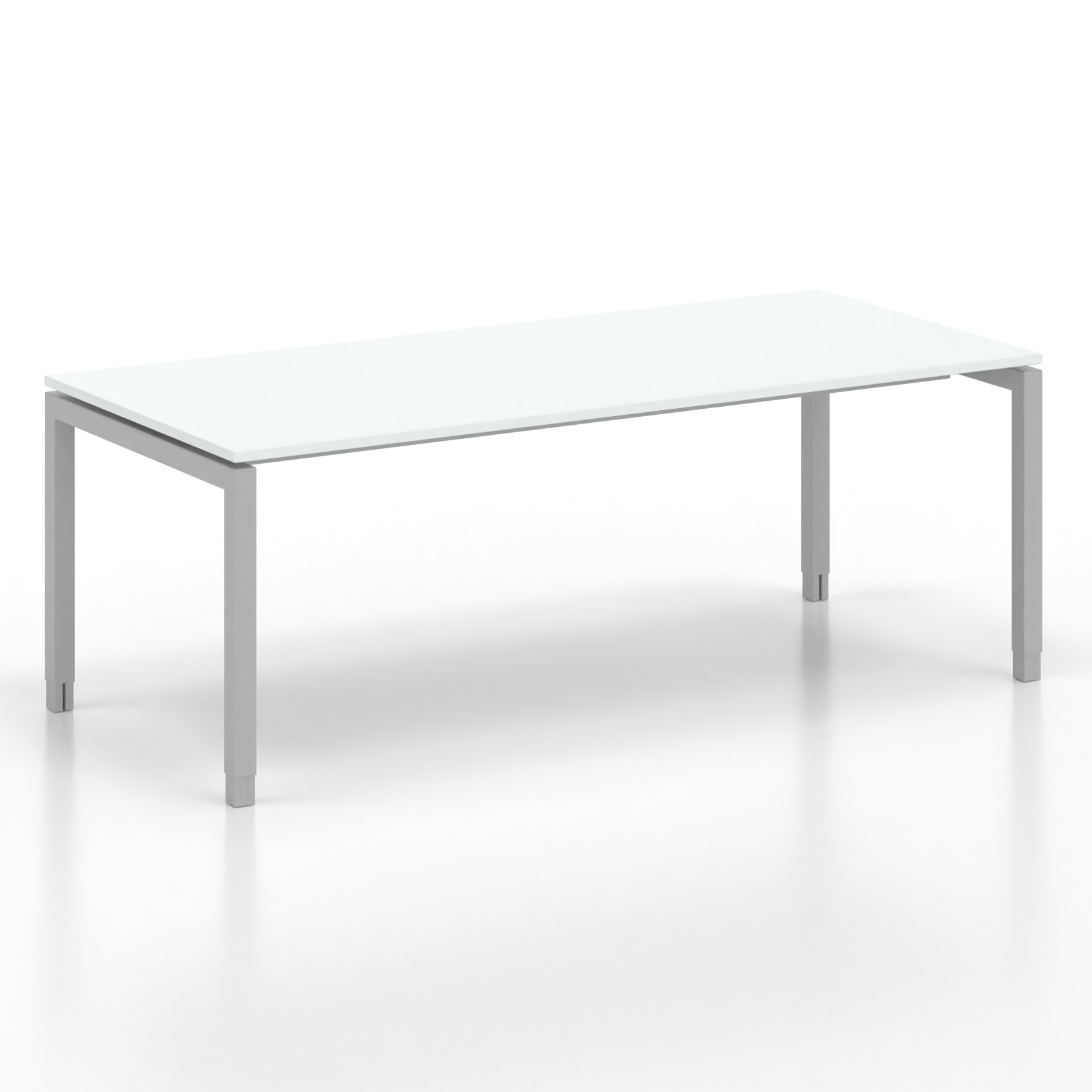 Ergonomique Bureaux Tradingzone GO Swiss 200x90 cm, Gris blanc/Gris argenté, Nouveau, Pupitre - idéal pour le bureau ou la maison