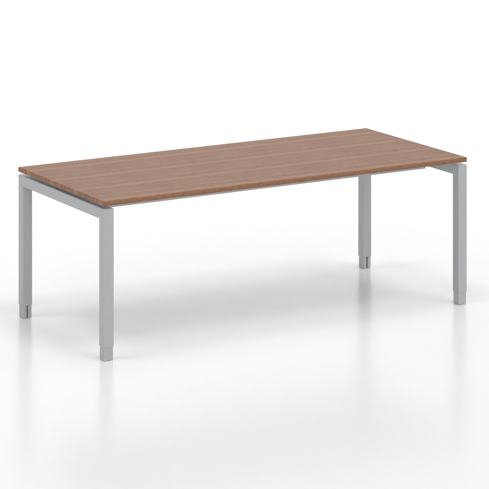 Image of Ergonomischer Schreibtisch Tradingzone GO Swiss 200x90 cm, Nussbaum/Silbergrau, Neu, Tisch - ideal fürs Homeoffice oder Büro