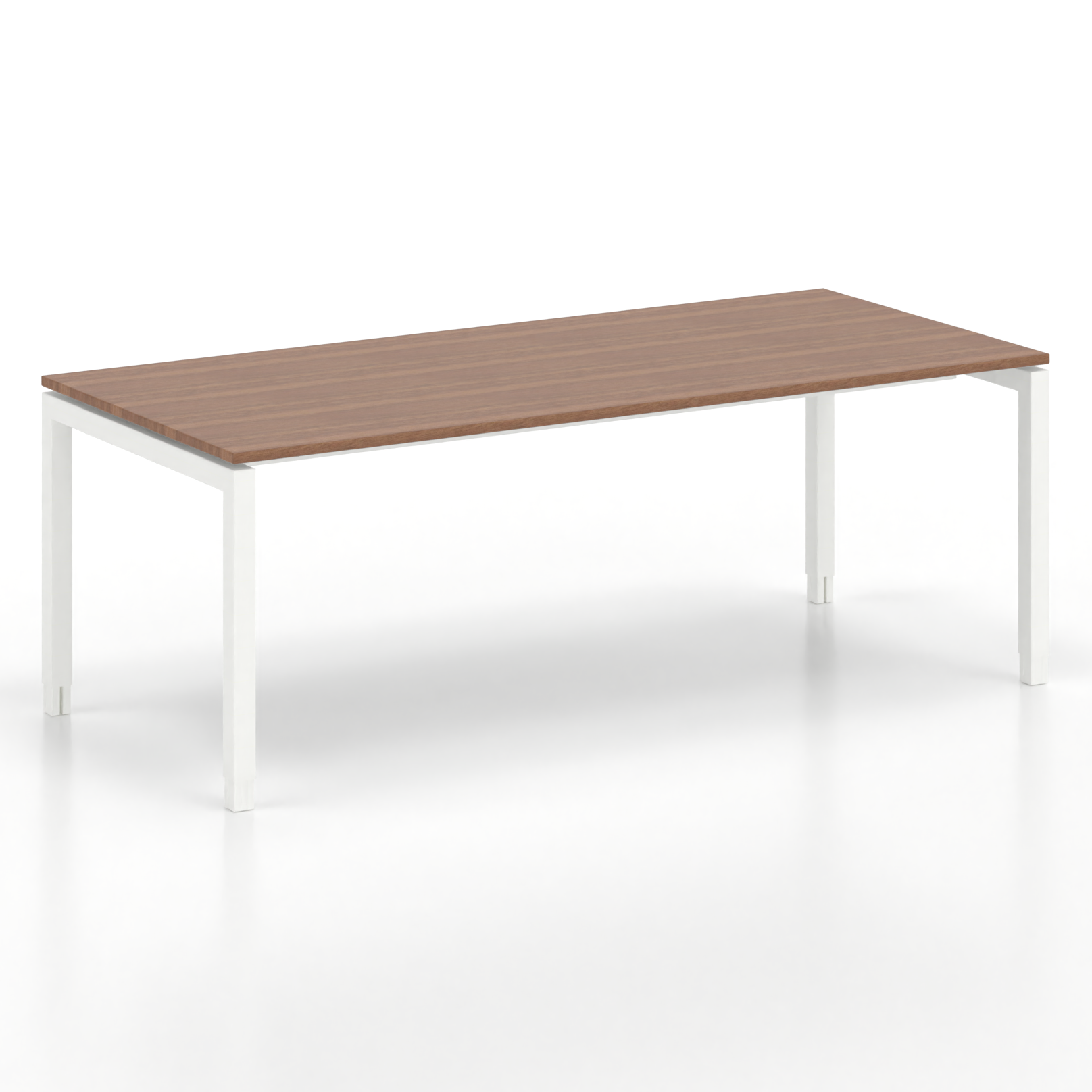 Image of Ergonomischer Schreibtisch Tradingzone GO Swiss 200x90 cm, Nussbaum/Weiss, Neu, Tisch - ideal fürs Homeoffice oder Büro