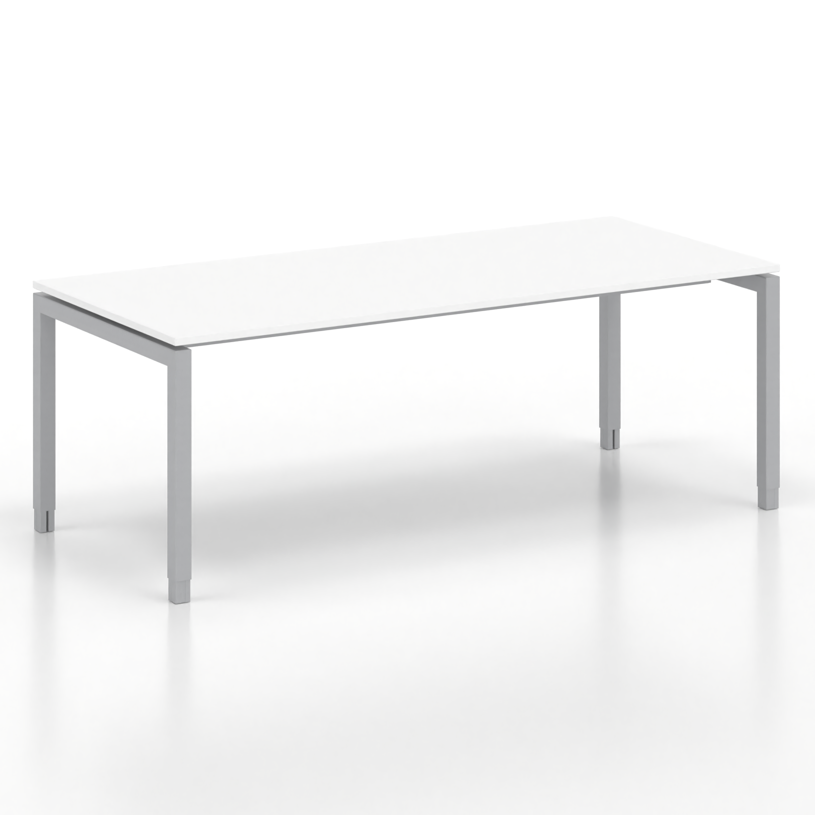 Image of Ergonomischer Schreibtisch Tradingzone GO Swiss 200x90 cm, Weiss/Silbergrau, Neu, Tisch - ideal fürs Homeoffice oder Büro