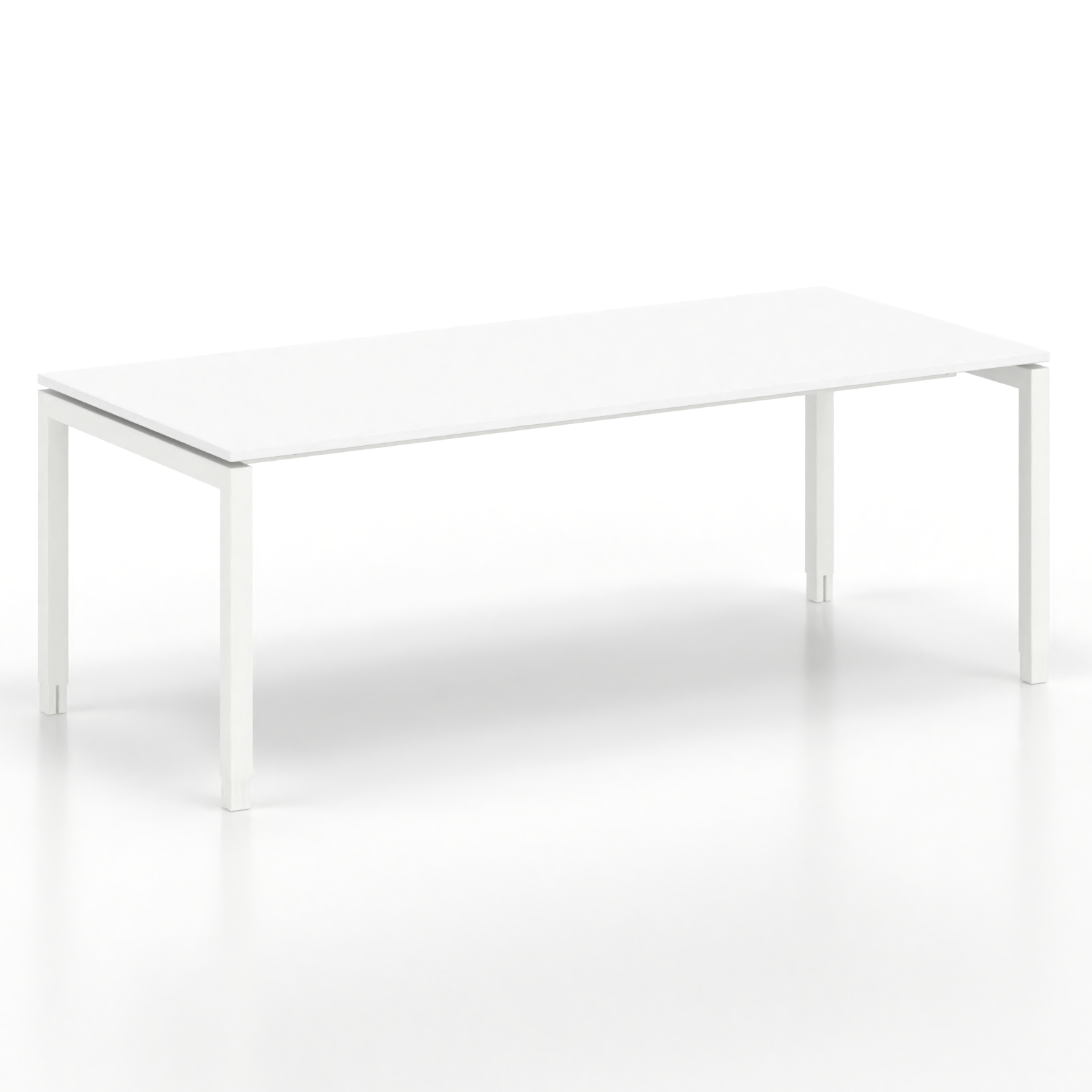 Ergonomischer Schreibtisch Tradingzone GO Swiss 200x90 cm, Weiss/Weiss, Neu, Tisch - ideal fürs Homeoffice oder Büro