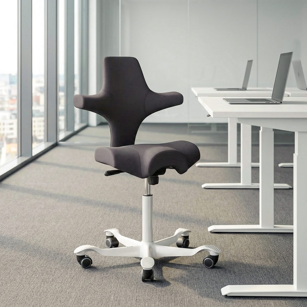 Ergonomischer Bürostuhl HAG Capisco 8106  (Anthrazit, Neu, Weiss)
