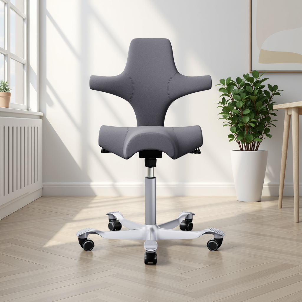 Image of Ergonomischer Bürostuhl HAG Capisco 8106 ohne Armlehnen, Grau/Silbergrau, Neu, Ergonomischer Stuhl - ideal für flexibles Arbeiten