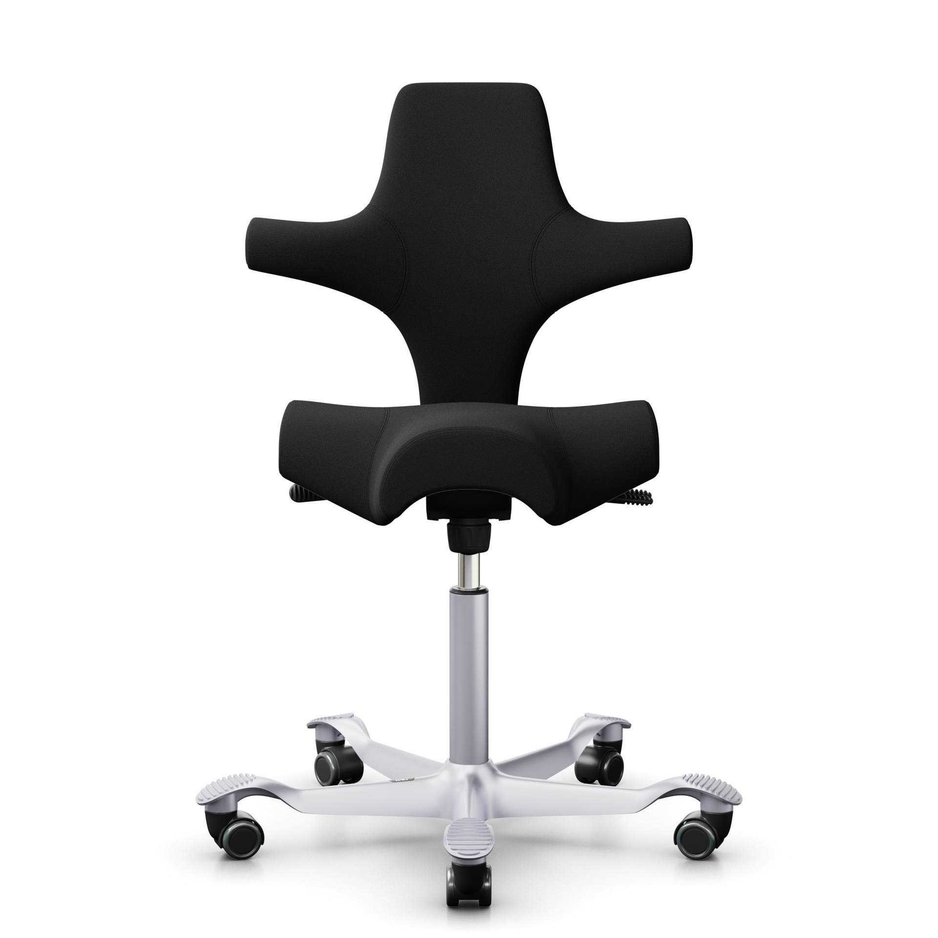 Image of Ergonomischer Bürostuhl HAG Capisco 8106 ohne Armlehnen, Schwarz/Silbergrau, Neu, Ergonomischer Stuhl - ideal für flexibles Arbeiten