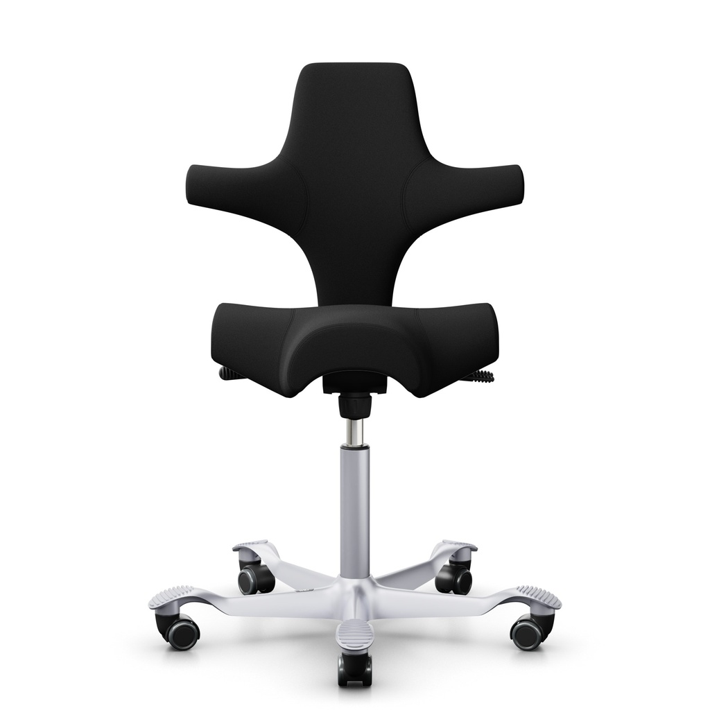 Ergonomischer Bürostuhl HAG Capisco 8106  (Normal gebraucht, Schwarz, Silbergrau)