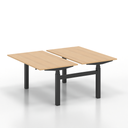 Doppelarbeitsplatz Tradingzone GO Swiss (Eiche, Neu, 140x169, Schwarz)