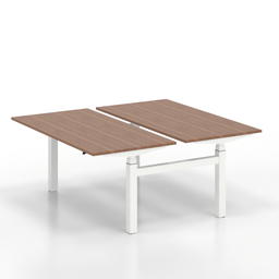 Doppelarbeitsplatz Tradingzone GO Swiss (Nussbaum, Neu, 160x169, Weiss)