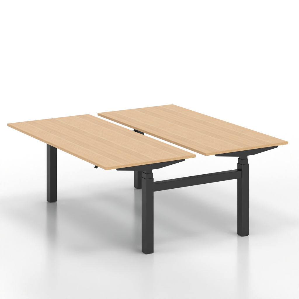 Doppelarbeitsplatz Tradingzone GO Swiss (Eiche, Neu, 180x169, Schwarz)