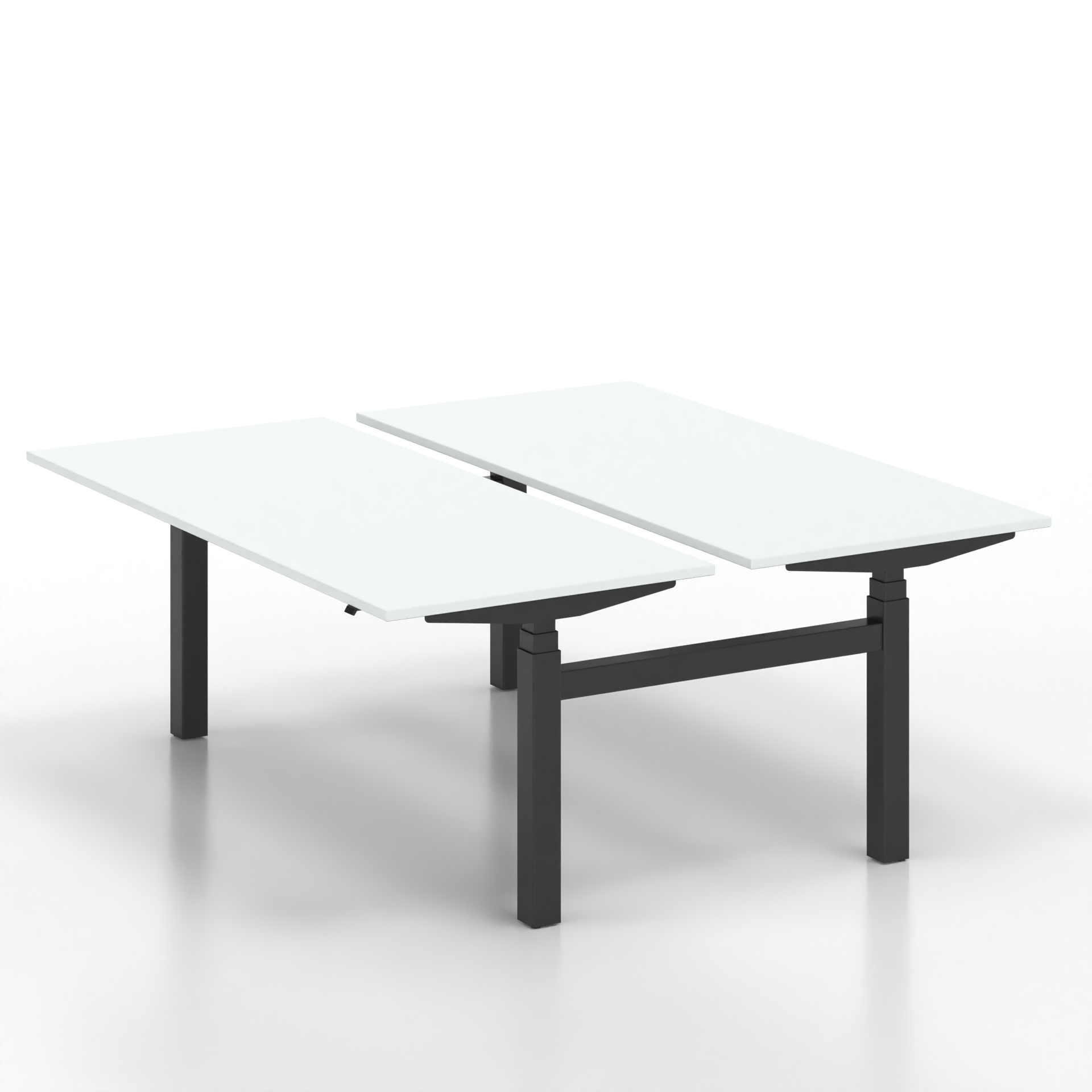 Doppia postazione di lavoro Tradingzone GO Swiss (Bianco grigio, Nuovo, 180x169, Nero)