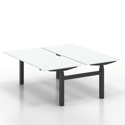 Doppia postazione di lavoro Tradingzone GO Swiss (Bianco grigio, Nuovo, 180x169, Nero)