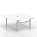 Doppelarbeitsplatz Tradingzone GO Swiss (Neu, 180x169, Weiss, Silbergrau)