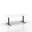 Table de réunion debout Tradingzone GO Swiss (Gris blanc, Nouveau, 200x100, Noir)