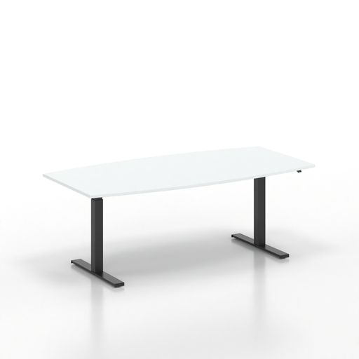Table de réunion debout Tradingzone GO Swiss (Gris blanc, Nouveau, 200x100, Noir)